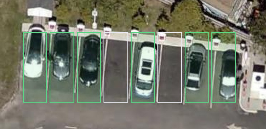 Tesla Supercharger charging bays, aerial survey of 2026-03